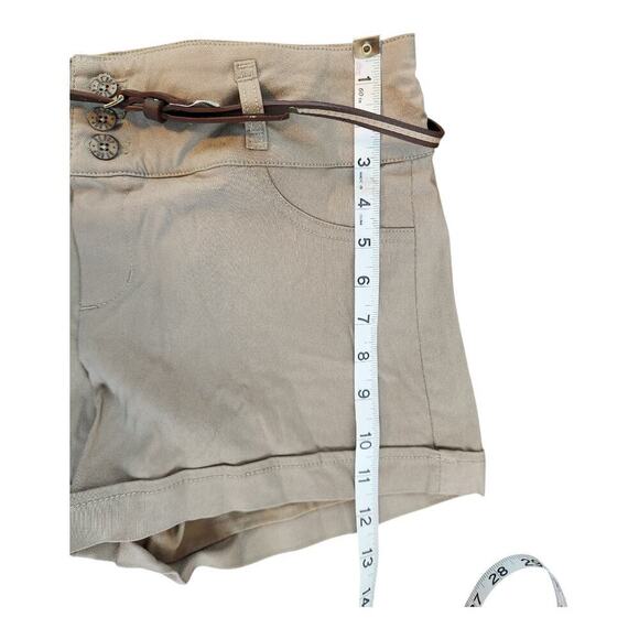 Bebop womens khaki shorts sz 7 with belt - Picture 7 of 9